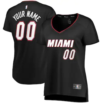 womens fanatics branded black miami heat fast break custom-201